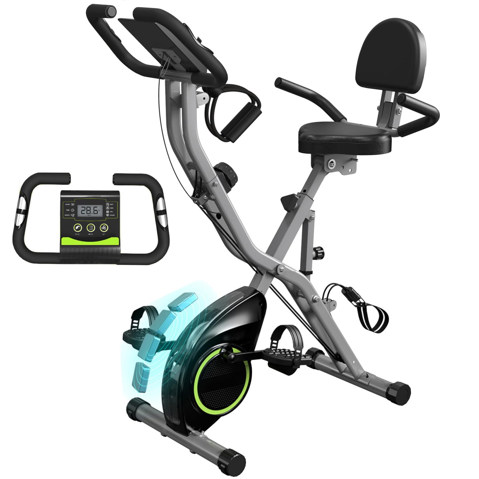 負荷16段階フィットネスバイク折りたたみ式 Amazon.co.jp: LINBOLUSA 折りたたみ式フィットネスバイク 5 IN