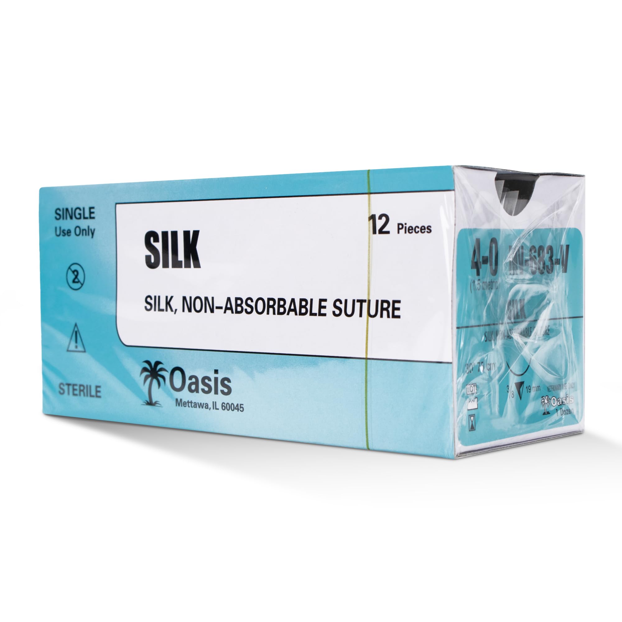 120 Folien Seide, Silk USP 4-0, 45cm, 1/2 Kr. 26mm schneidend chir 120 Folien Seide, Silk USP 4-0, 45cm, 1/2 Kr. 26mm schneidend chir