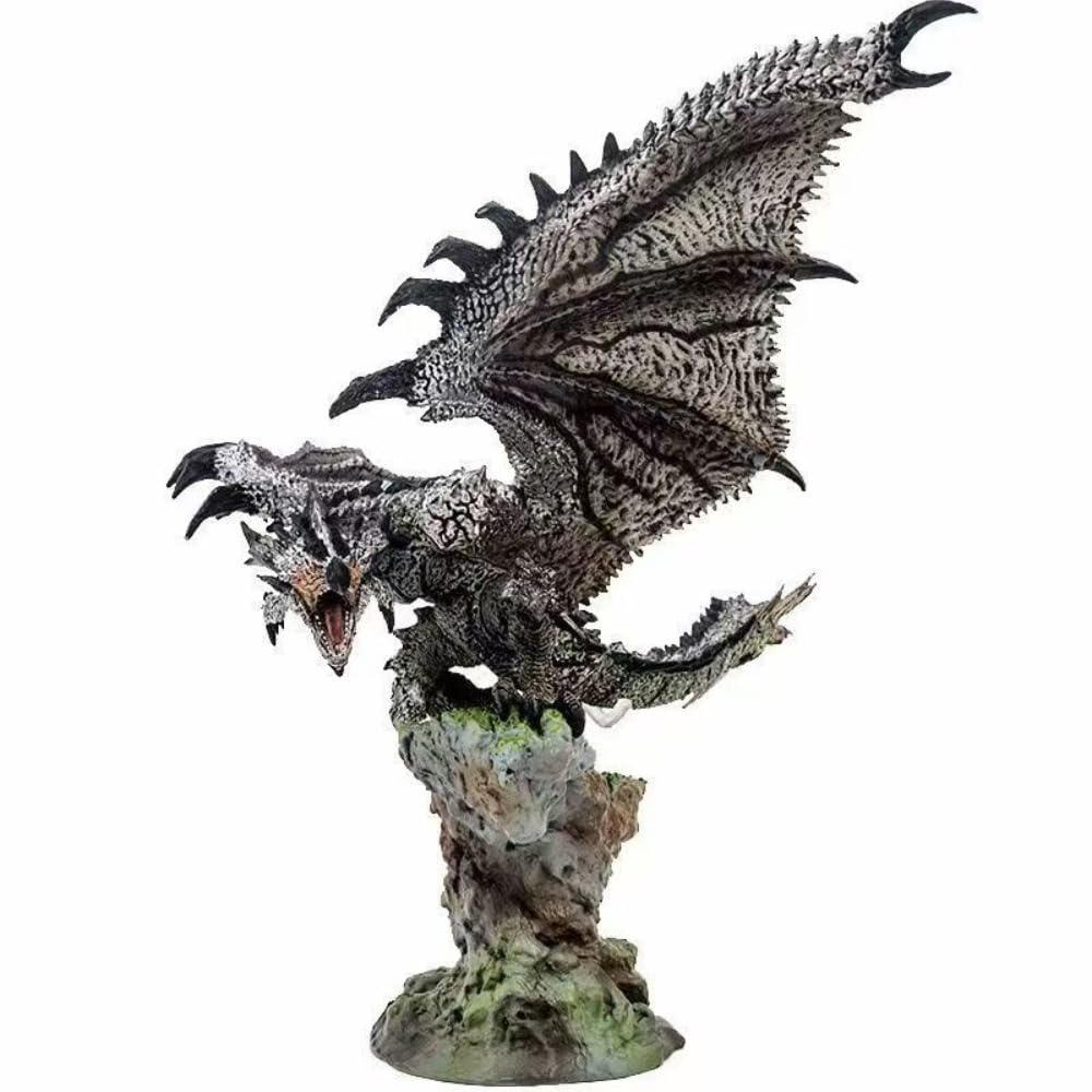 Figura coleccionable de Rathalos de PVC de 24 cm, color plateado