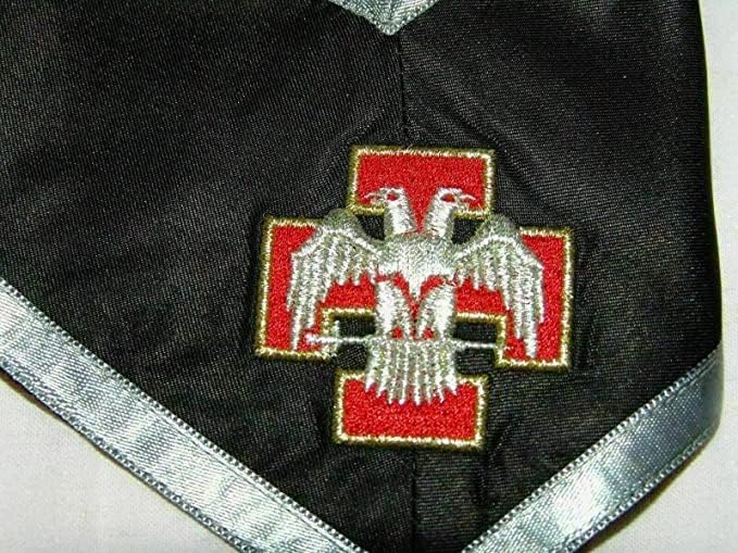 Miniatura 2 de Rito escocés masónico 32 grados Maestro del Royal Secret Insignia Delantal + banda, Blanco