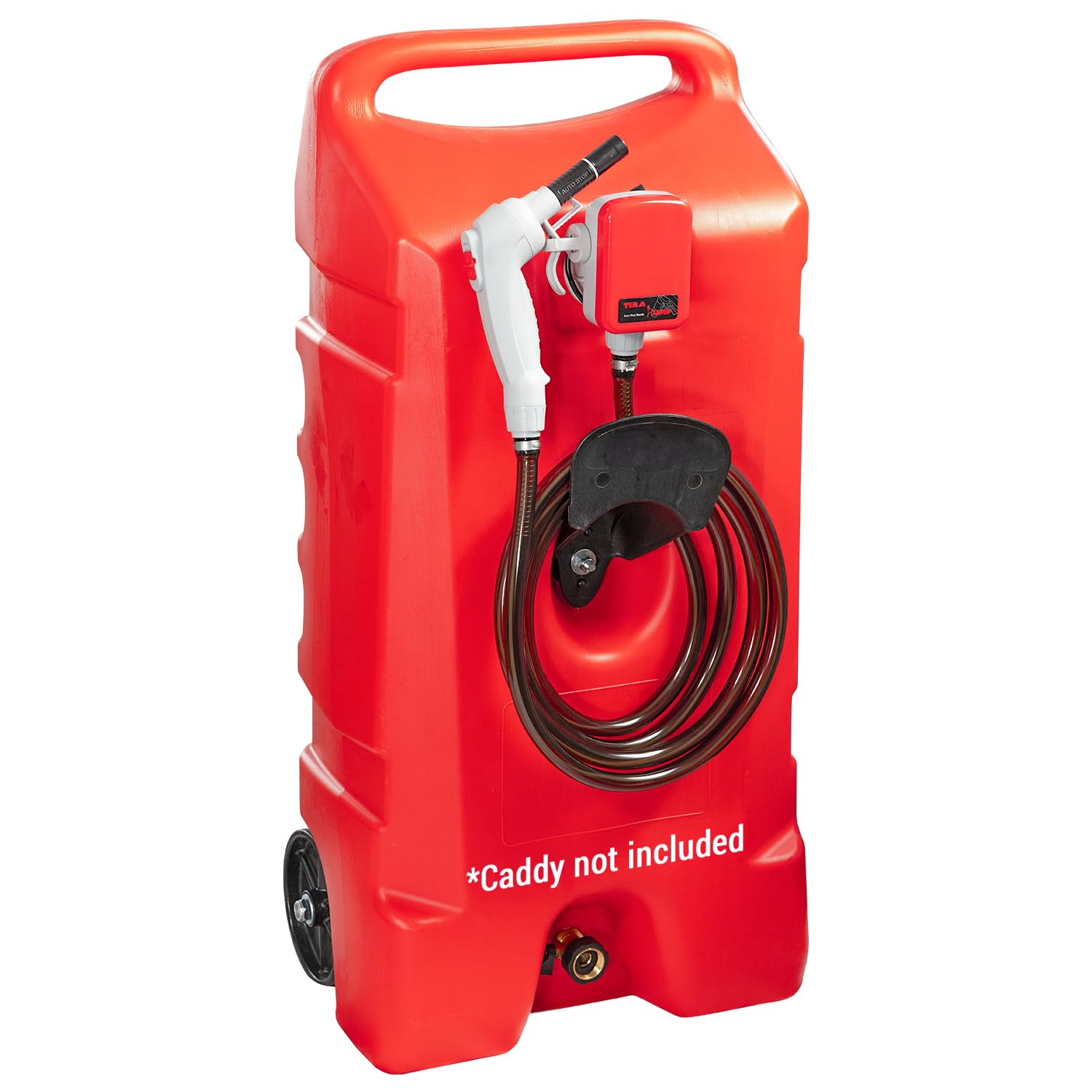 TERA PUMPNext Gen Automatic Gas Caddy Fuel Transfer Pump with Auto-Stop Sensor for Overfill protection [2.6 GPM] 14-Gallon Gas Caddies, 3 Power Options, 9.8 ft Vinyl Hose **Gas Caddy Not Included**