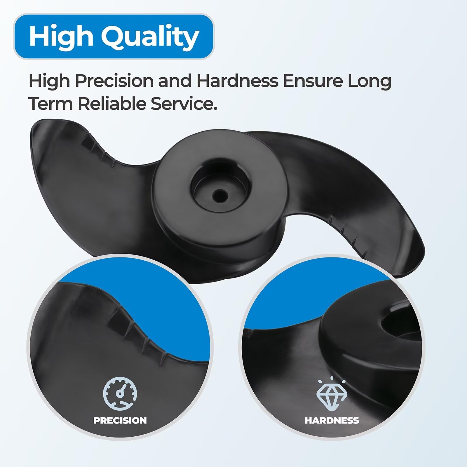 MKP-32 Trolling Motor Propeller Ersatz für Minn Kota Weedless Wedge 2 Prop #1865017#2091160, Weedless Wedge Prop Fits 3-5/20.3 cm Motor Diameters, Trolling Motor Replacement Parts