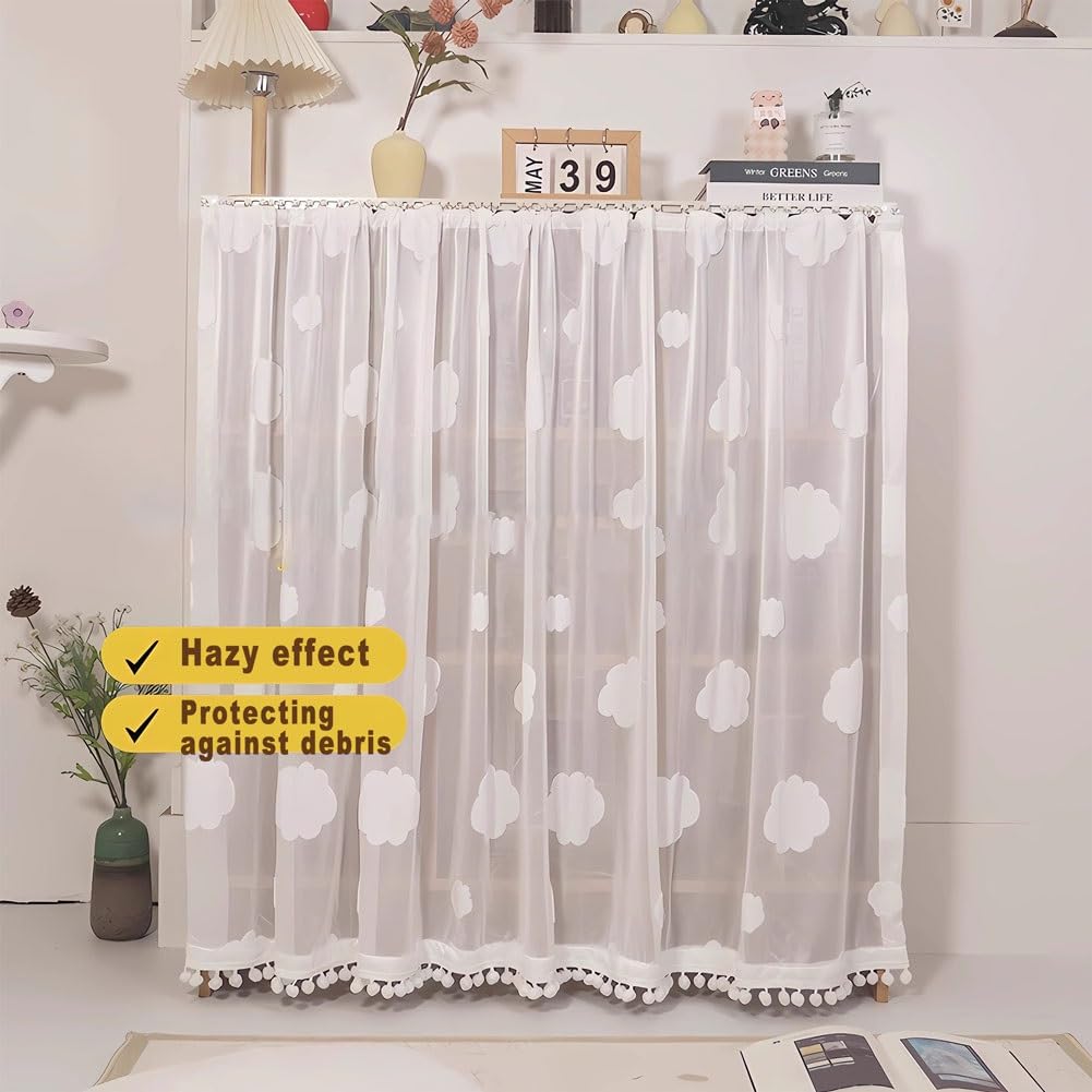 Raumteiler Vorhang - Küche Schlafzimmer, Vorhang für Offenen Schrank Klein, Schrankvorhang mit Schiene - Waschmaschinen, Privatsphäre Gardine, Selbstklebend Waschbar(A,50x160cm)