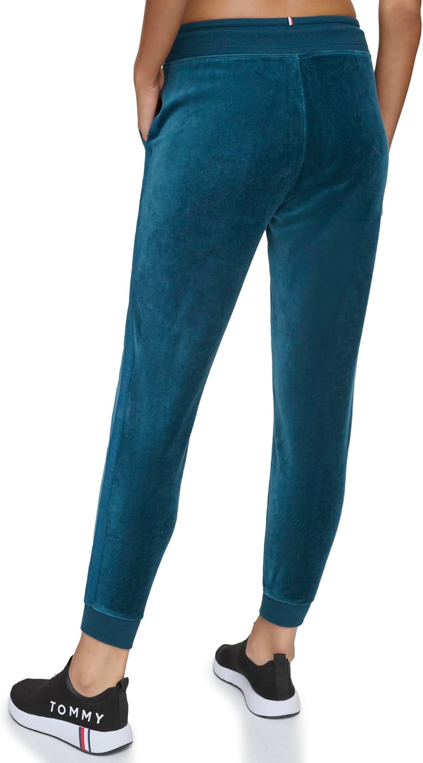 Tommy Hilfiger Women's Slim Fit Velour Jogger Pant - Image 3