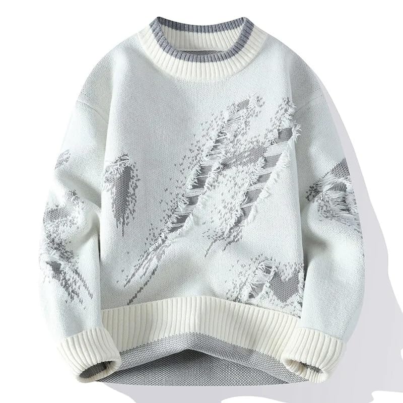 Autumn Winter Knit Sweater Men Patchwork Casual Pullovers O-Neck Knitted Pullover Sweaters Men4