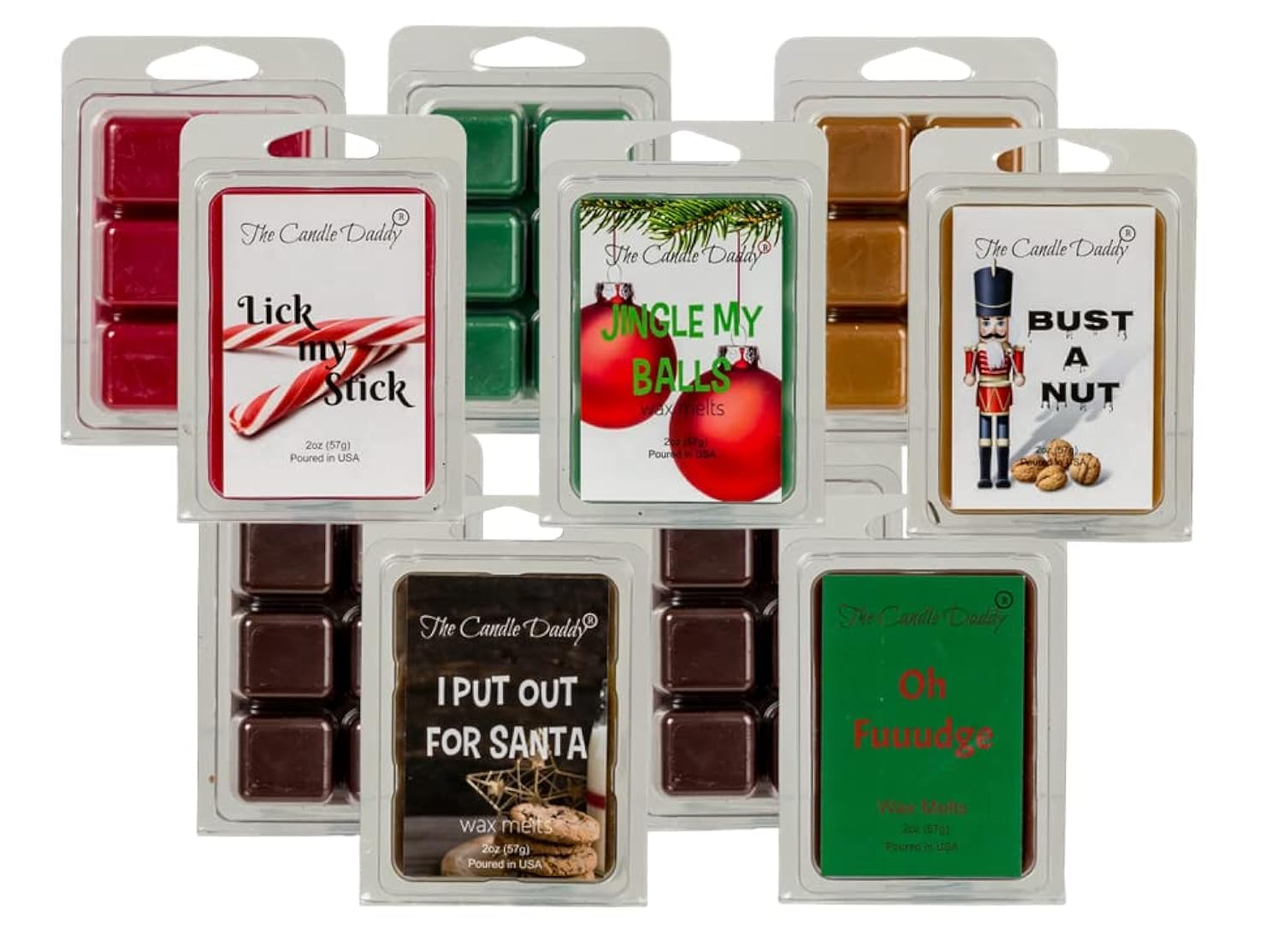 The Candle Daddy Christmas Naughty List 5 Pack - Chapter 1-5 Amazing Christmas Wax Melts - 30 Total Cubes - 10 Total Ounces