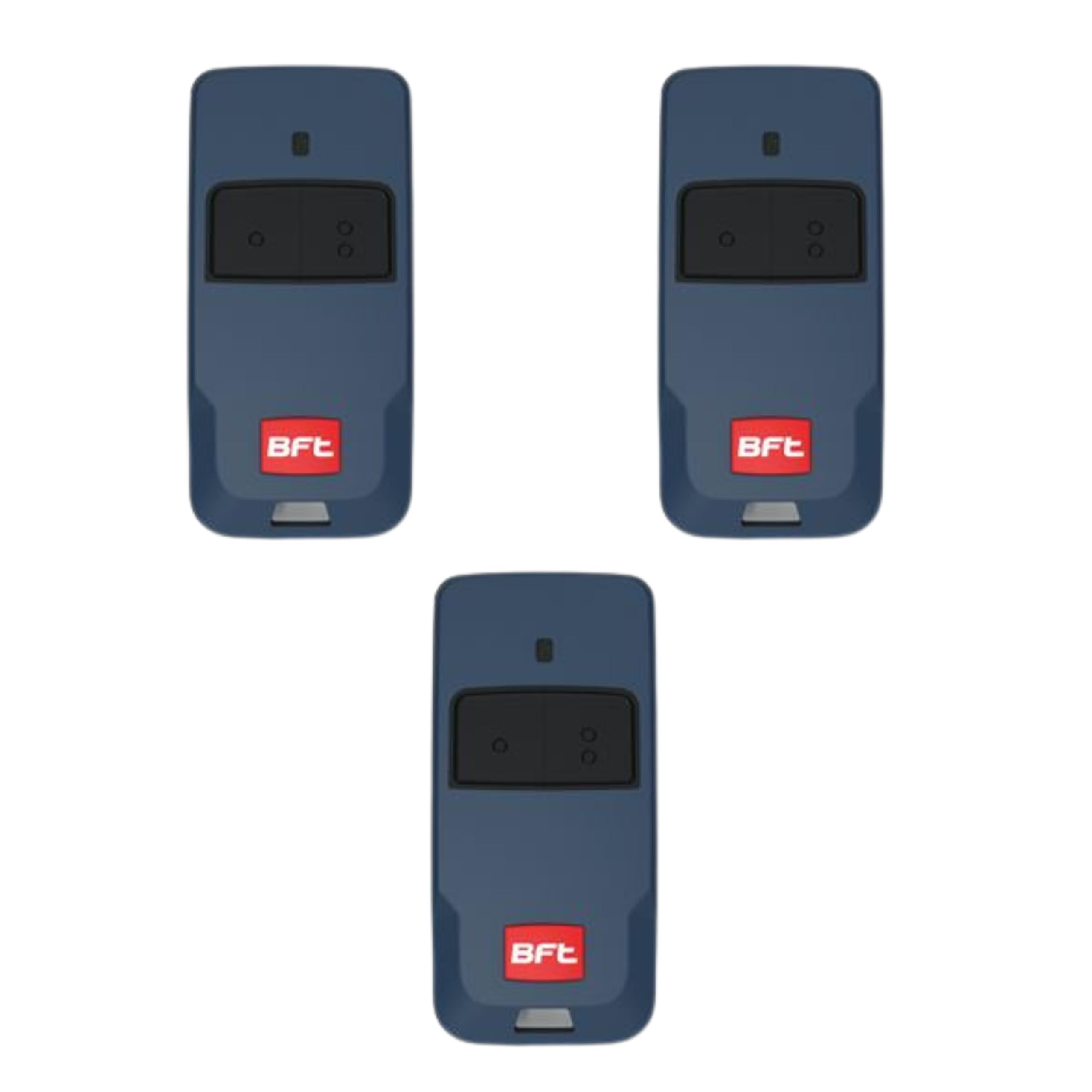 BFT MITTO COOL C2 (Replaces MITTO 2B Ref: rcb02 r1) - Blue 2 Button Remote Control for Gates and Garage Doors - 433.92 MHz - Rolling Code - U-Security (Blue 3 Pack Remotes)