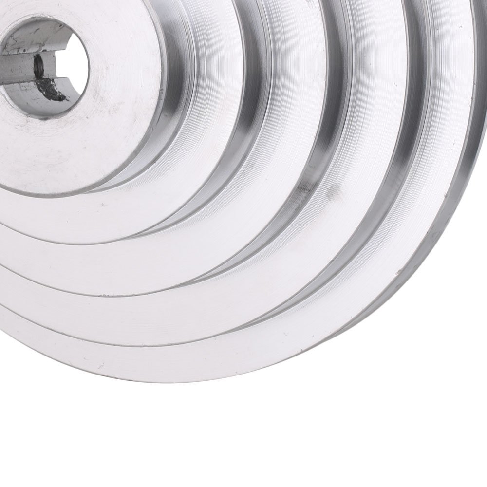54 mm à 150 mm de diamètre extérieur - 20 mm d'alésage - Largeur d'alésage de 12,7 mm - En aluminium - Poulie pagode à 5 étapes pour courroie de distribution de type A