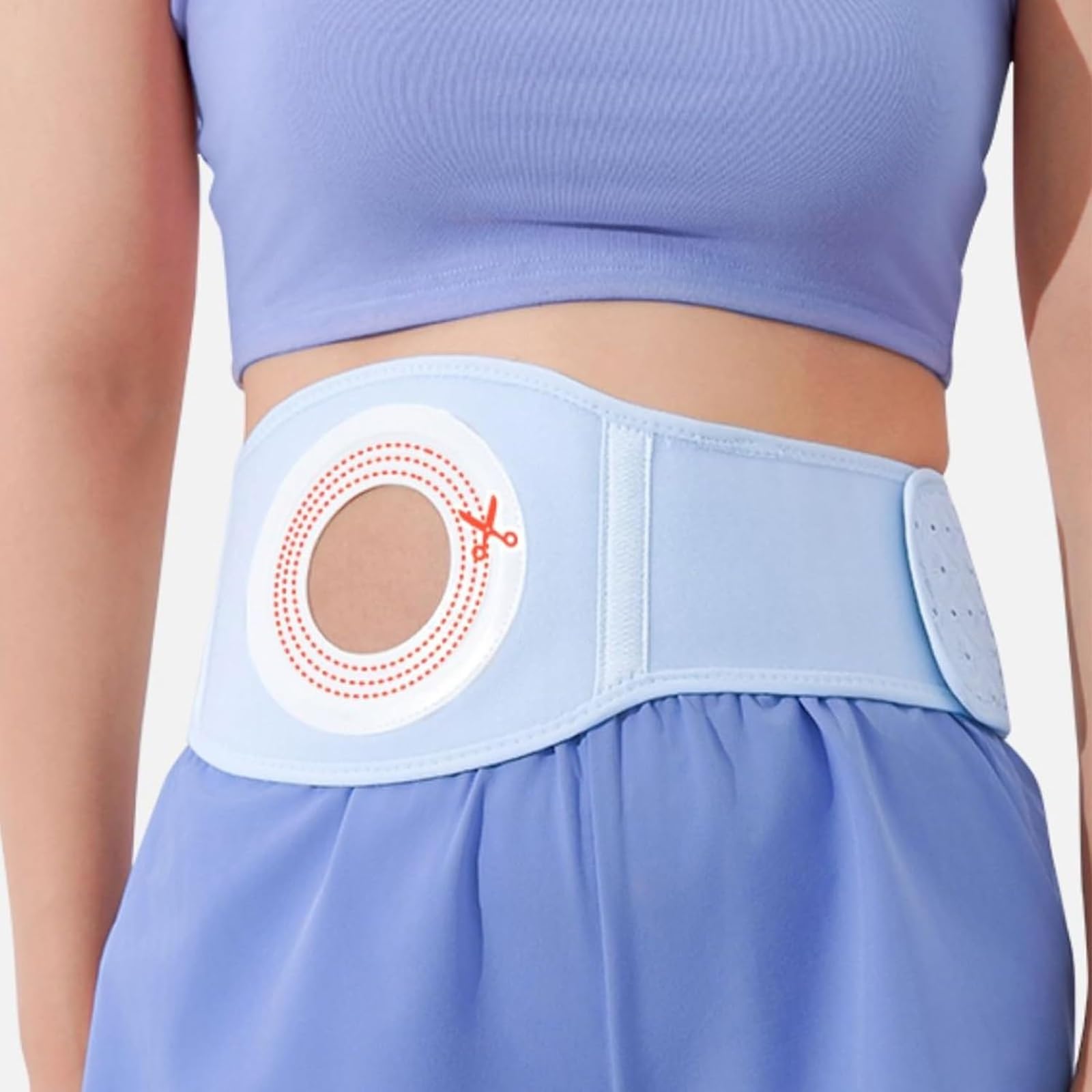 Cintura for Colostomia, Fascia for Stomia Uomo, Morbida e non Restrittiva, Adatta for la Cura Post-Operatoria e Il Fissaggio Della Sacca for Stomia(Large)