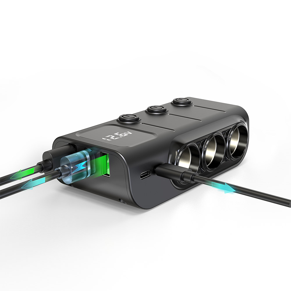 Amazon.com: LIHAN Car Cigarette Lighter Splitter 8-in-1,120W 3-Socket  Adapter & 5 USB with Master Power Switch,Prevents Battery Drain,PD36W USB-C  Fast Charge,3.3FT Cord & LED Meter for Dashcam, RVs,Older Cars : Automotive