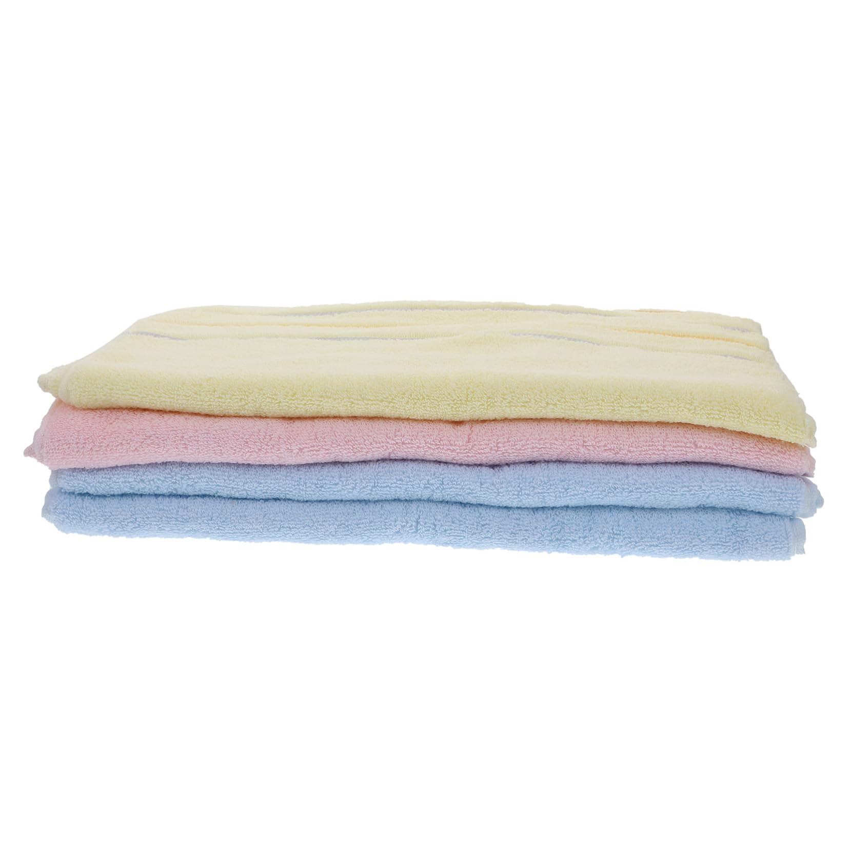 Lot de 4 serviettes de bain Mikikit en pur coton, le cadeau utile et doux pour toute la famille