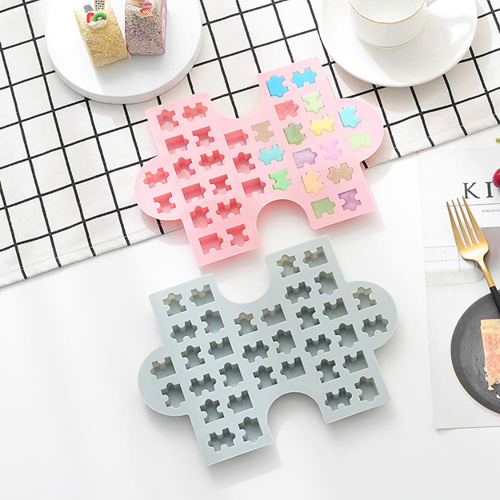 Moule à Bonbons en Silicone, Moule pour Bricolage Bonbons, Gelée, Biscuit, Chocolat, Glace Aromatisée - 34 Cavités par Plateau