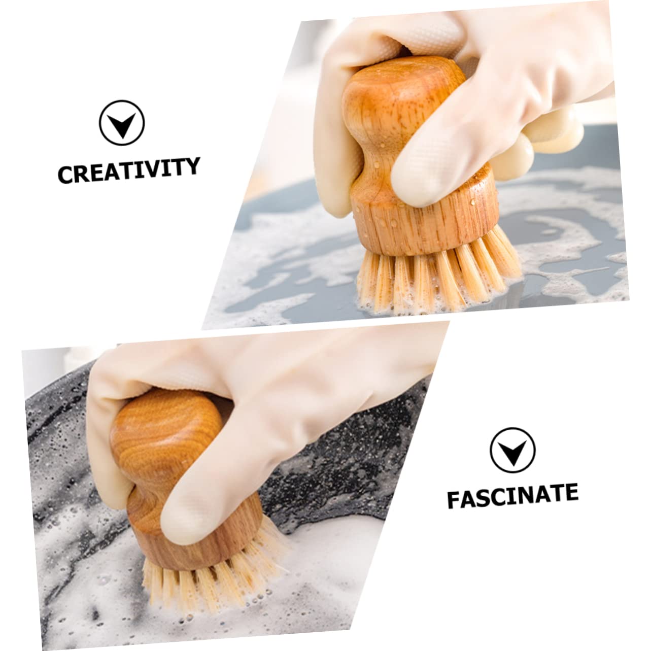 Beaupretty 2 Sets Strong Bristles Dish Brush Dish Scrub Brush Kitchen Cleaning Tool