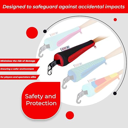 Miniatura 5 de Funda protectora para mango de bate de béisbol y sóftbol, duradero, protector, agarre antideslizante con diseños elegantes, se adapta a murciélagos