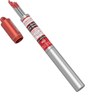 YESWELDER Red Tip Tungsten Electrodes 3/32" x 7" WT20 10-Pack - Stable Arc TIG Welding, AWS Certified