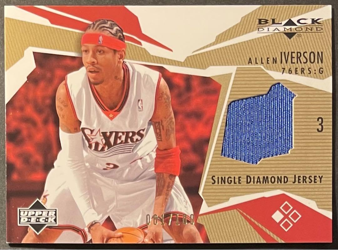 Amazon.co.jp: 100枚限定 Gold JSY Allen Iverson アイバーソン NBA 