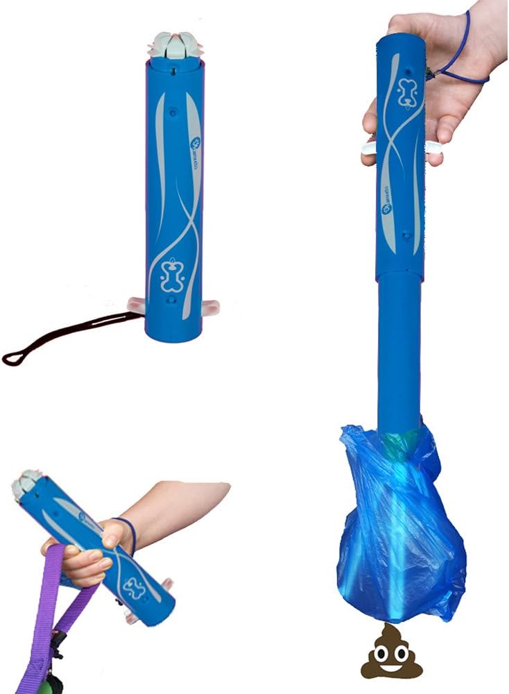 Dog Poop Scoop | Button Operated Hygienic Dog Poop Cleaning Tool, No Hand-Touch & Unpleasant Feel, No Bending With Full Comfort For Elderly And Disabled People, Lightweight Pack With 15 Bags