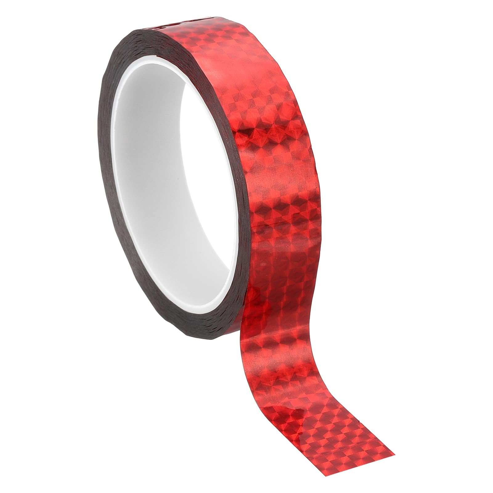 PATIKIL Metalized Polyester Film Tape 1 Inch x 55 Yards, Metallic Decor Tape Laser Red Adhesive Mirror Tape for Detailing Accent Wall Graphic Arts