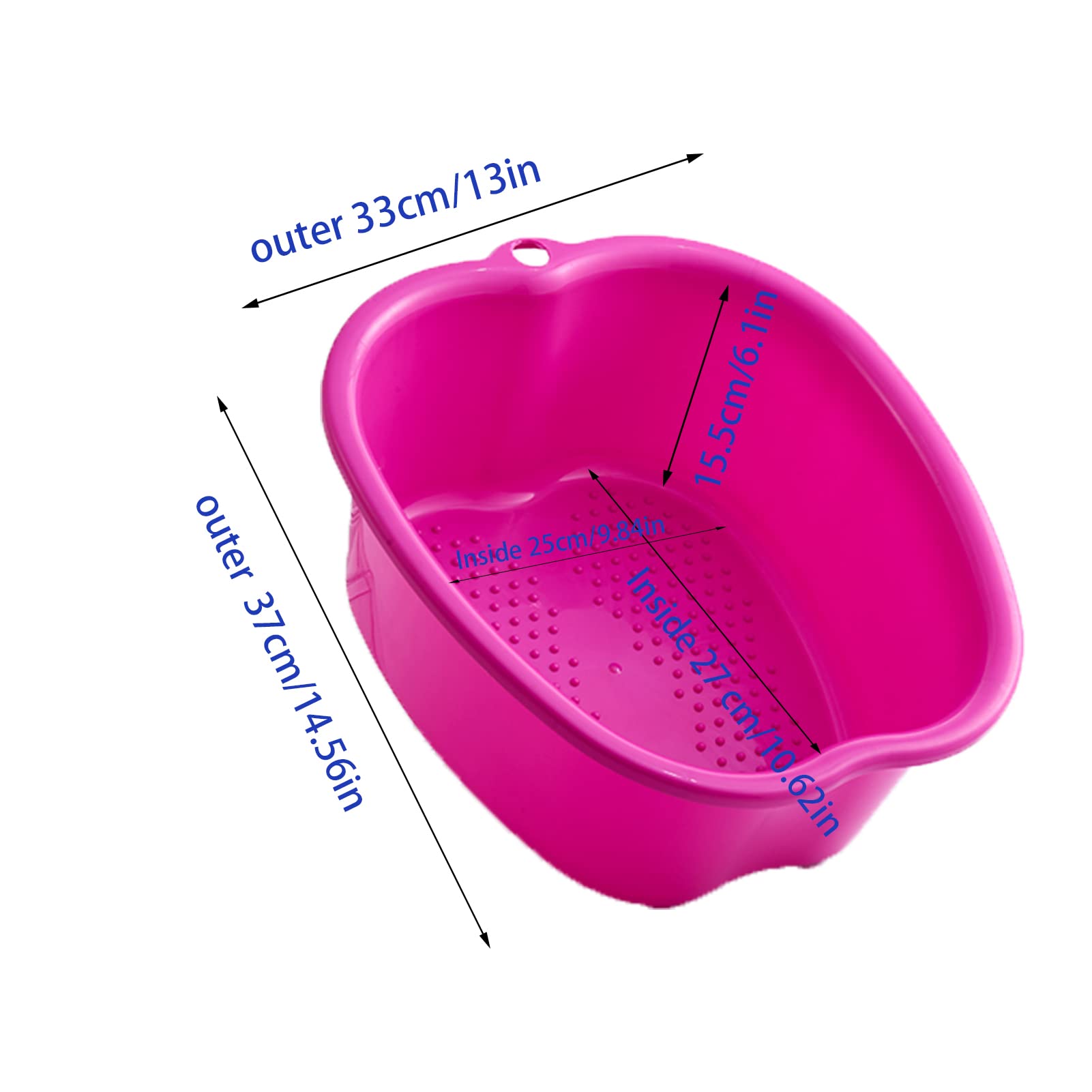 Pediluvio Idromassaggio Grande Plastica Vasca per Pediluvio, Piedi Cura Bagno Spa, per Pedicure Rilassare Disintossicazione e Massaggio, Sbarazzarsi di Calli Cuticole Pelle Morta (Purple)