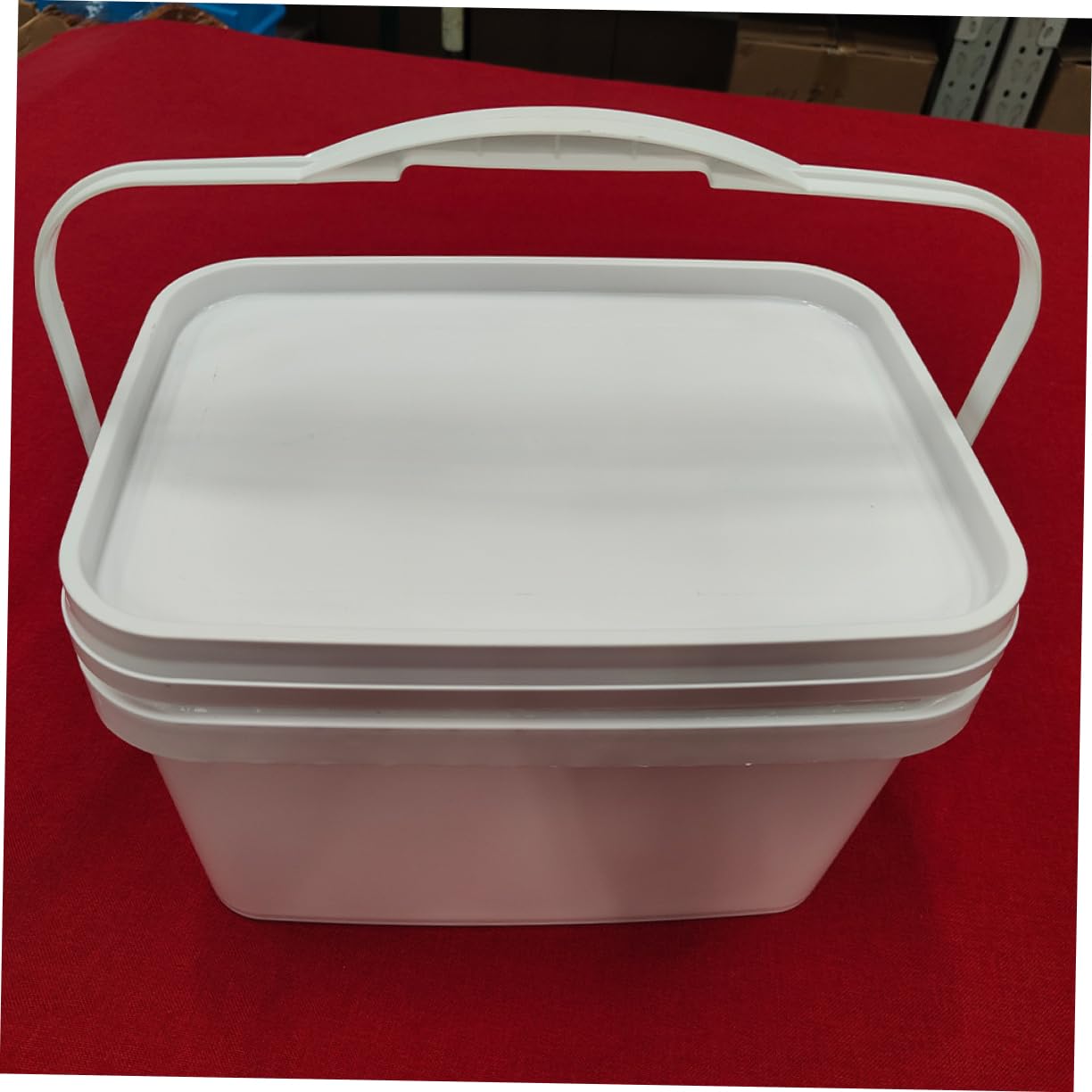 ORFOFE Secchio da Trasportare Vernice Leggero Pp in per Bianco da Plastica 10l con Manico Coperchio Facile Conservazione e Pittura