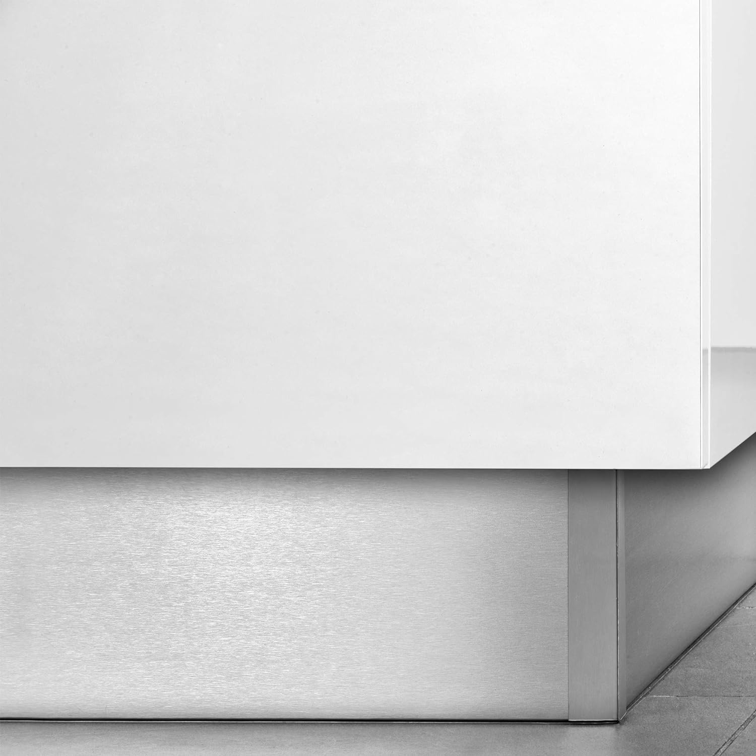 AERREGI KIT ZOCCOLO PER CUCINA BATTISCOPA ALTEZZA 10, 12 E 15 CENTIMETRI | ZOCCOLI IN ACCIAIO INOX 5 METRI CON ACCESSORI PER UNIONE E KIT GANCI | KIT ZOCCOLATURA ANODIZZATO SATINATO (H150 mm)