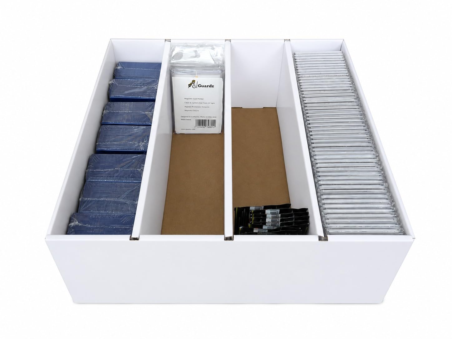 Guardz 4 Row Graded Card Trading Card Storage Box! Holds 176 Graded Cards! Also holds top loaders/deck boxes/booster packs (1)