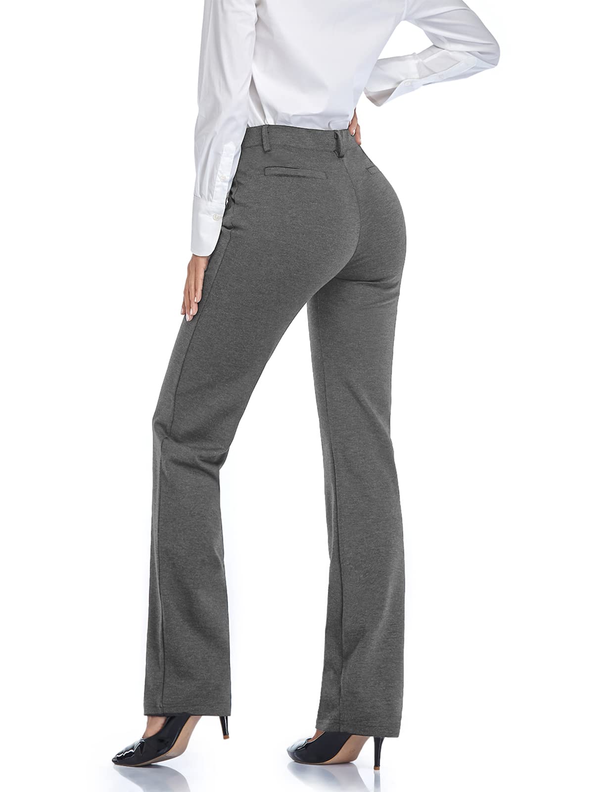 Tapata Donna 71cm/76cm/81cm/86cm Pantaloni Dritti Elasticizzati con Tasche, Tall/Regolare/Pettie per Ufficio Affari Casual