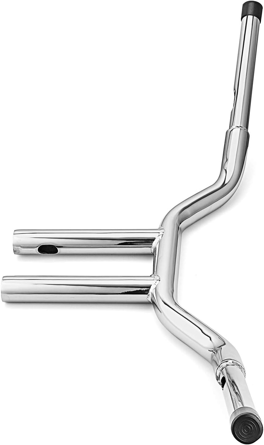 Mofun 12" Handlebar T Bar 1.25" Steel Pipe Compatible with Harley Dyna Low Rider Fat Bob Super Glide Street Bob 1996-2024, Sportster 1200 883, Softail Fat Boy Heritage Classic, Road King Chrome