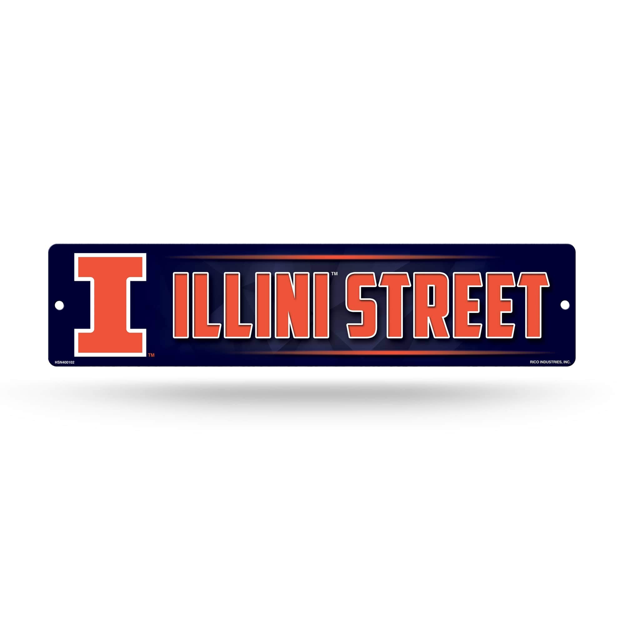 Rico Industries NCAA Plastic Street Sign Plastic 4" x 16" Street Sign
