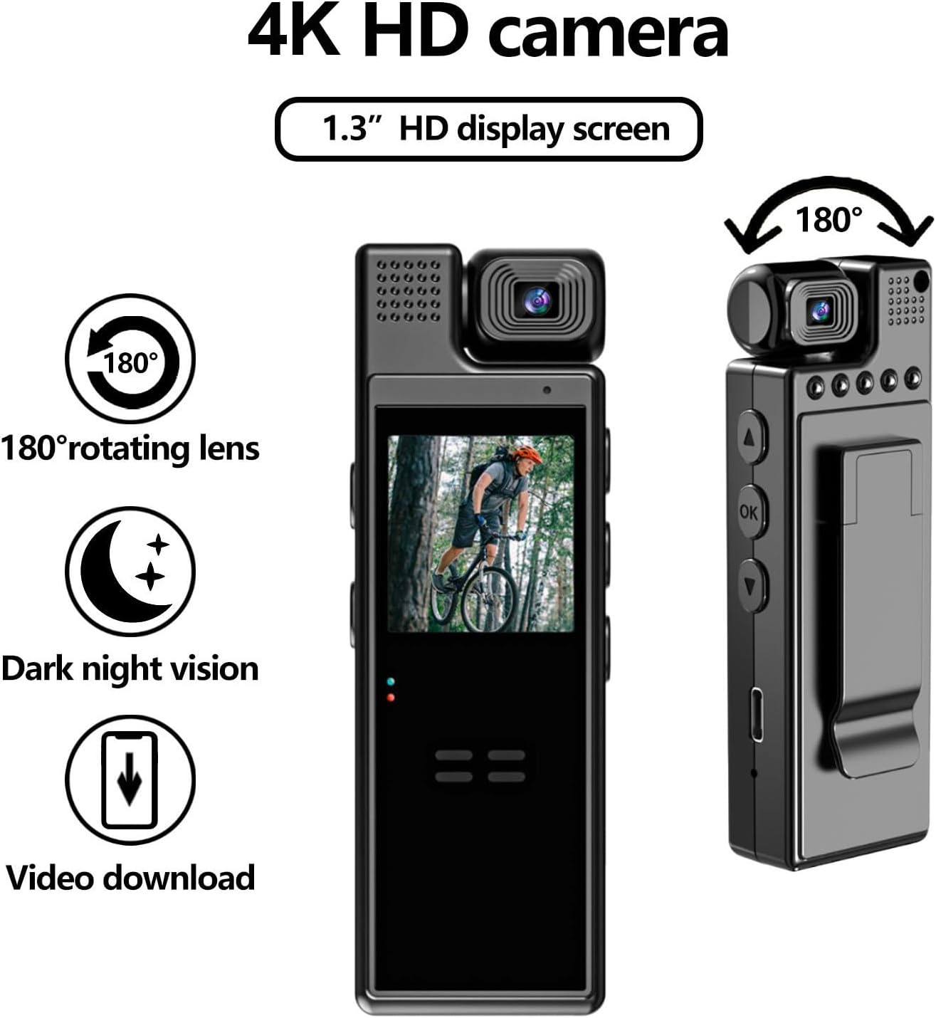 Comparison of day and night vision recording with Andoer L9 Body Camera