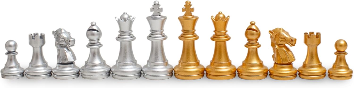 Travel Folding Magnetic Chess Set -9.8 inches (25 Centimeters) - Folding and Portable Chess Board Games