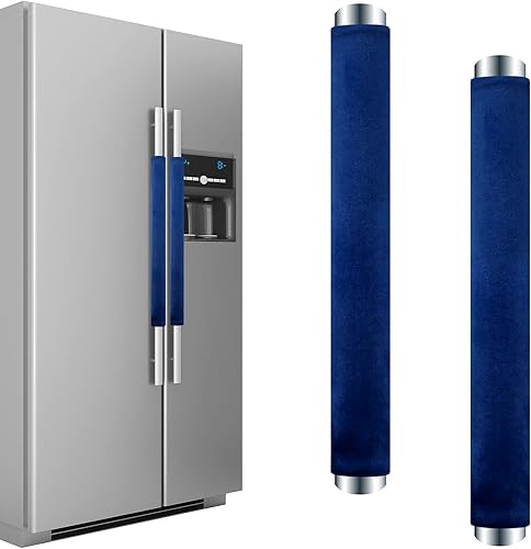 Miniatura 8 de Fundas para manijas de puerta de refrigerador, tela lavable, decoración de cocina, mantiene el electrodoméstico limpio, antiestáticas, para nevera,