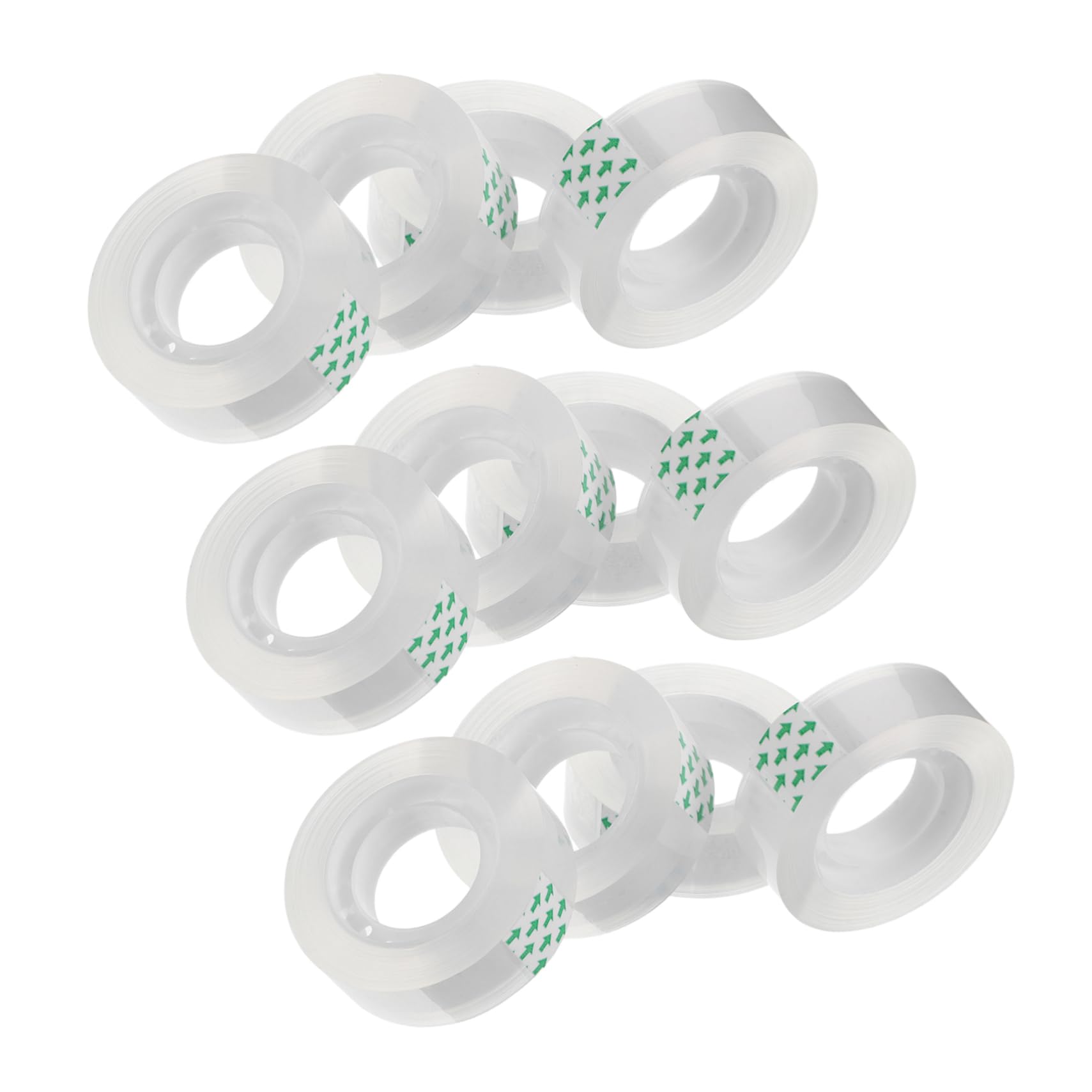 Operitacx Nastro Adesivo Trasparente 48 Pezzi, Dispenser Tape per Ufficio | Pezzi di Ricarica Trasparenti, Household Adhesive Tape per Casa e Scuola, Back To School Party