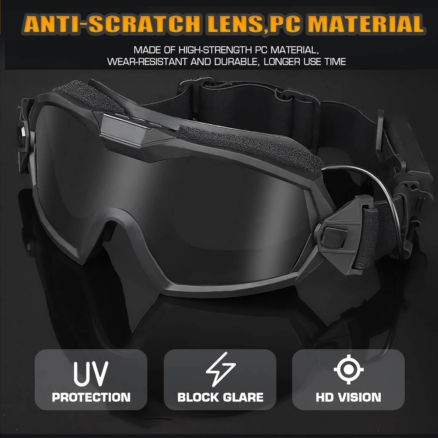 Tactical Face Mask Full Face with Fan Breathable Anti-Fog for Helemt Airsoft Paintball Protective CS Games and Other Outdoor Activities