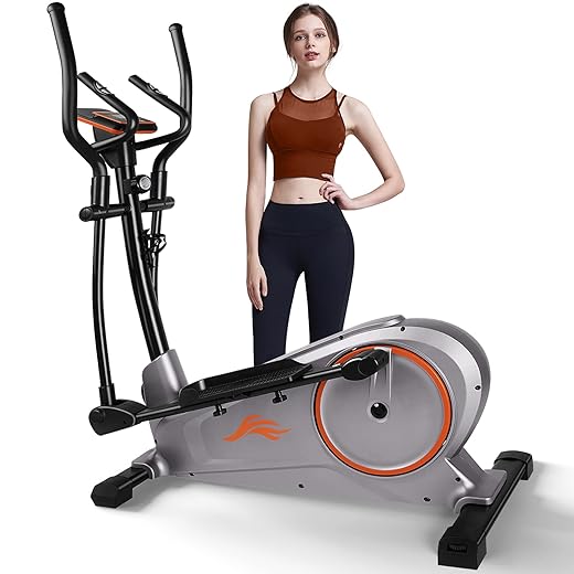 STAR POWER Elliptical Exercise Machine for Home Use, Magnetic Elliptical Cross Trainer with LCD Monitor, Elliptical Training Machines with 16Levels Resistance, 330lbs Capacity
