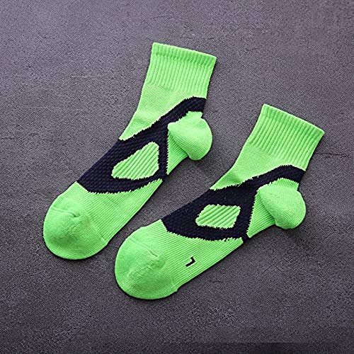 Chaussettes de compression sport à tube court respirantes vert - Lot de 10