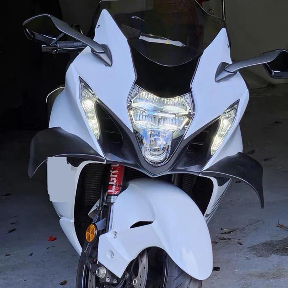 Wingletów Motocyklowych Pasuje do GSXR 1300 GSX-R1300 GSX-R1300R GSX1300R 2021-2024 boczne skrzydło przedniej szyby aerodynamiczne lotki naprawiono Przednie Aerodynamiczne Winglety