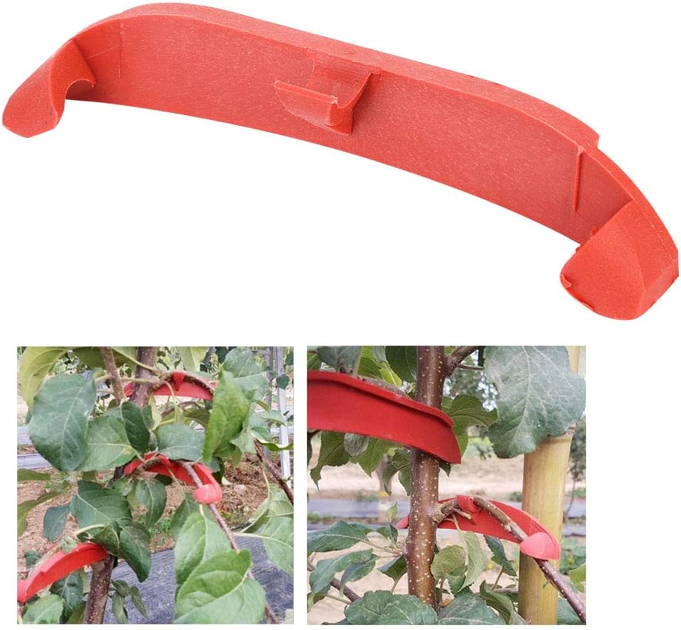 Plant Support Bender Clips Branches Bender Clamps, Plastic Plant Fixing Clips for Fruit Tree, Red (Fruit Tree Branch Puller Large Size (13.5 cm Long))