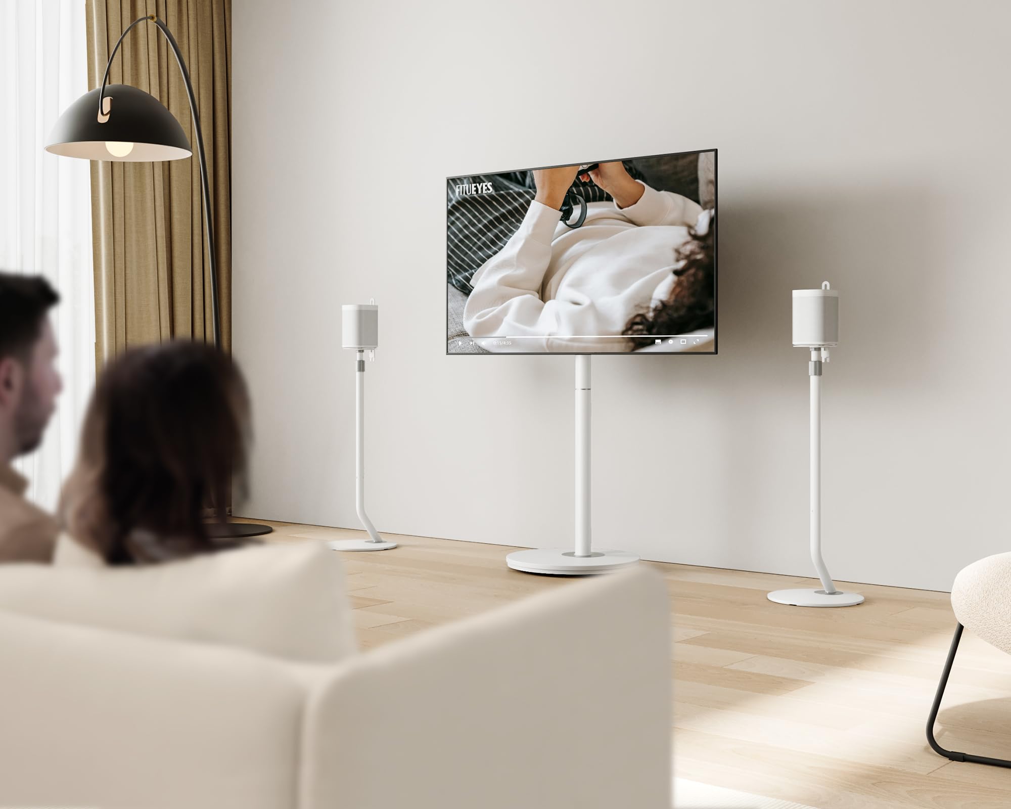 FITUEYES Supporto Casse Audio Regolazione in Altezza Serie Master