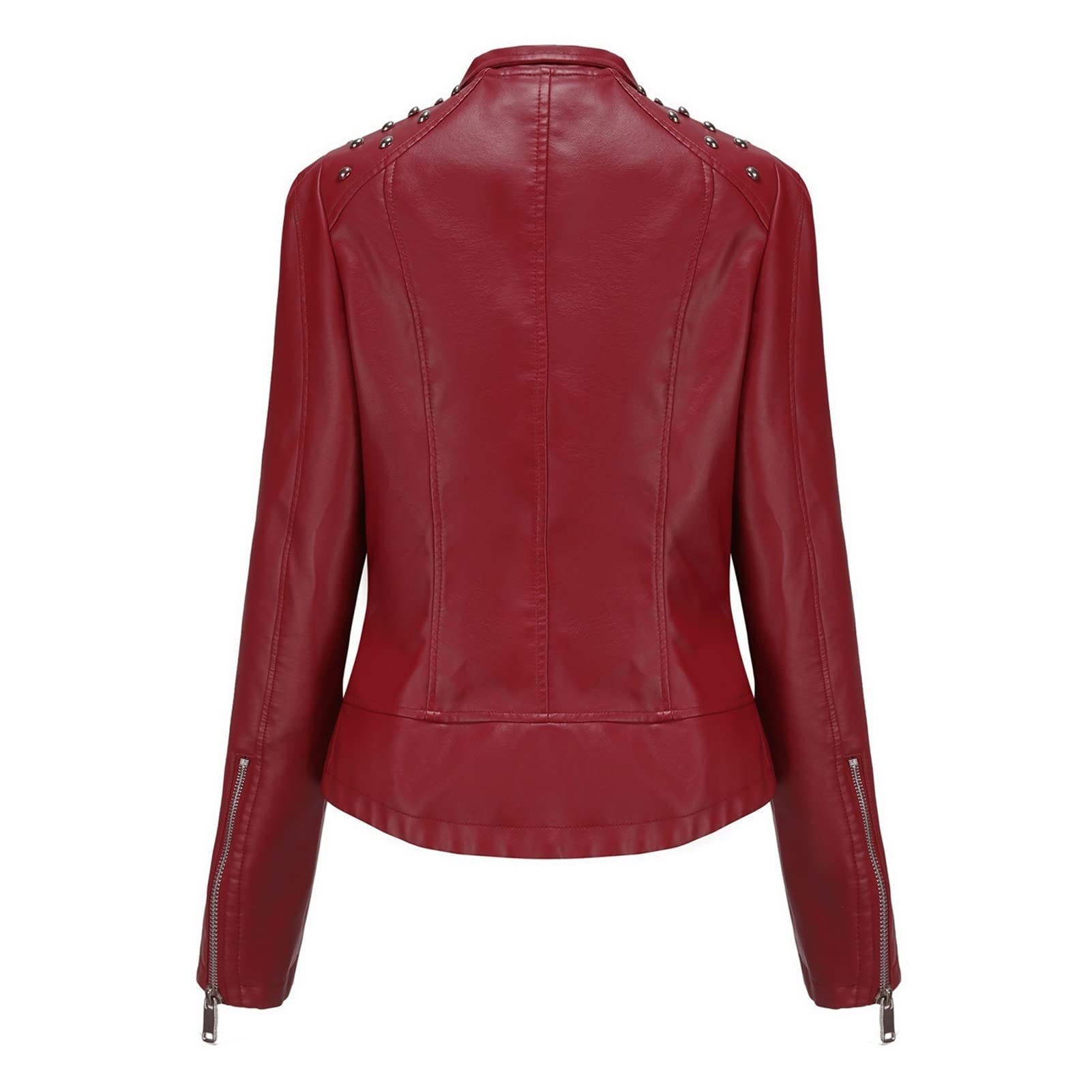 Skórzana Kurtka Damska,Moda Uliczna Światło Krótki Wąski Kurtka Motocyklowa Damska,Czas Wolny Wyposażone Wiatroodporny Damska Kurtka Przejściowa,na Wiosnę Jesień