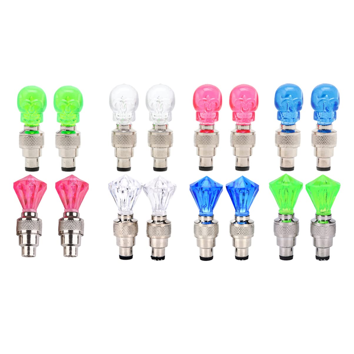 Happyyami Luce della Valvola della Bicicletta Torcia Elettrica A LED Ciclismo Ciclo Strada Faro Anteriore Luci dei Raggi della Bici Auto Leggero Ruota Biciclette Plastica