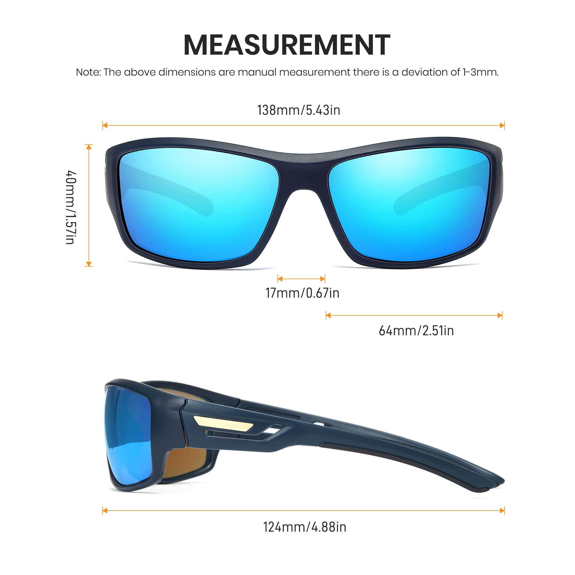 Cyxus Occhiali da Sole Sportivi per Ciclismo Guidare Leggero Polarizzati Occhiali da Sole UV 400 Unisex