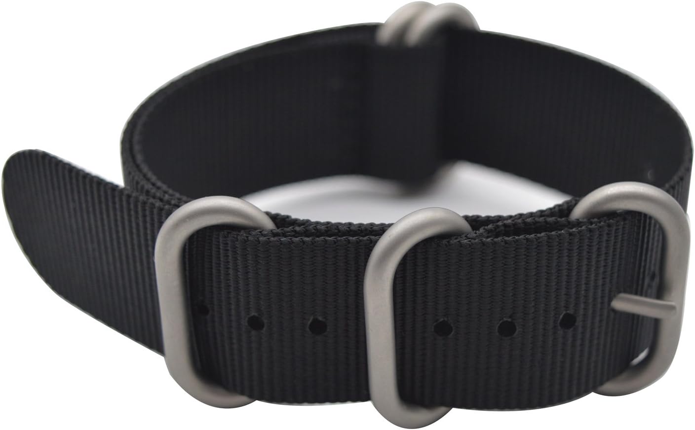 Watch Band with Colorful Nylon Material Strap and Heavy Duty Brushed Buckle