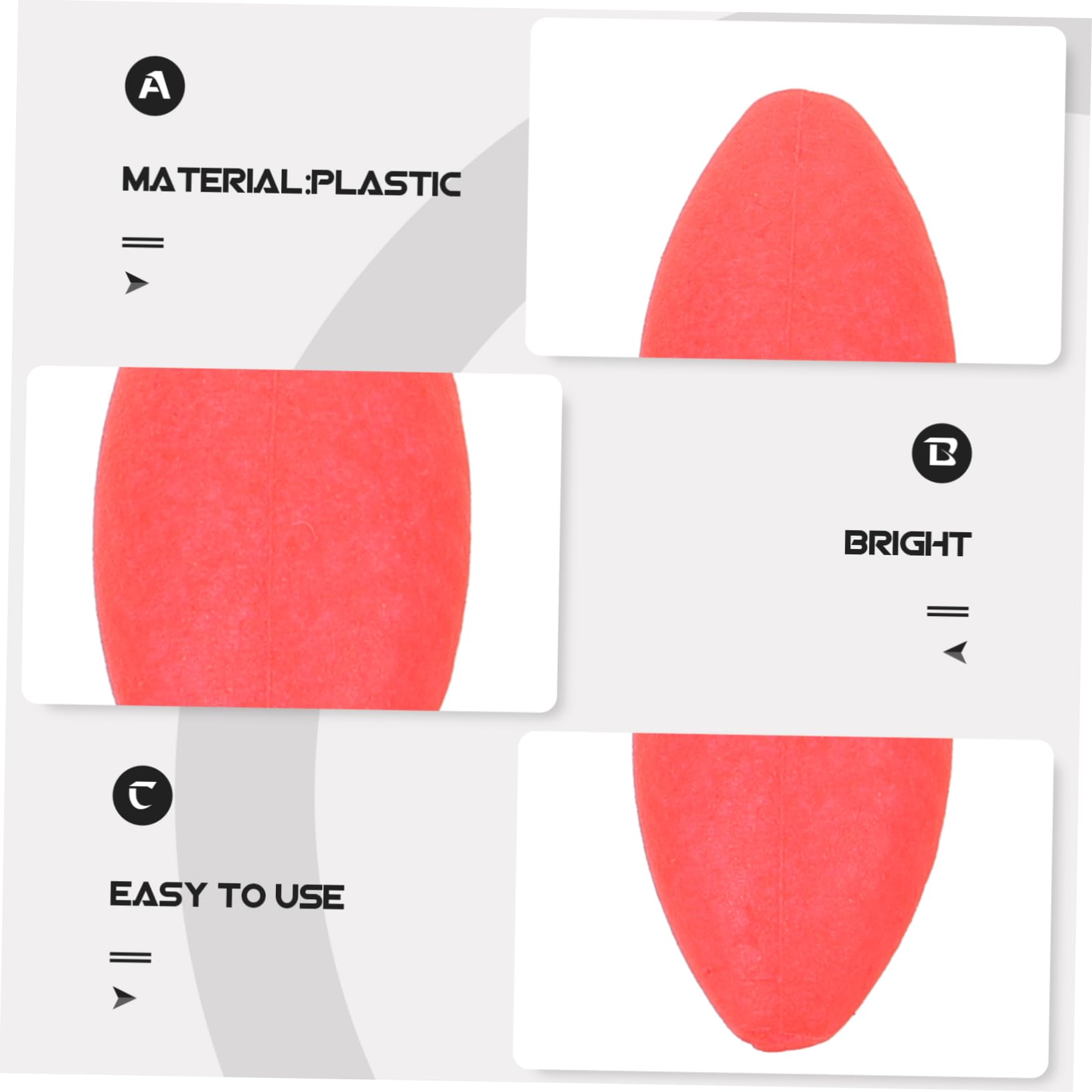 ibasenice Accessoires De Pêche pour Attaquer Flotte Perles Outil De Pêche Articles De Pêche Matériel De Pêche Attendre La Pêche Rouge Plastique