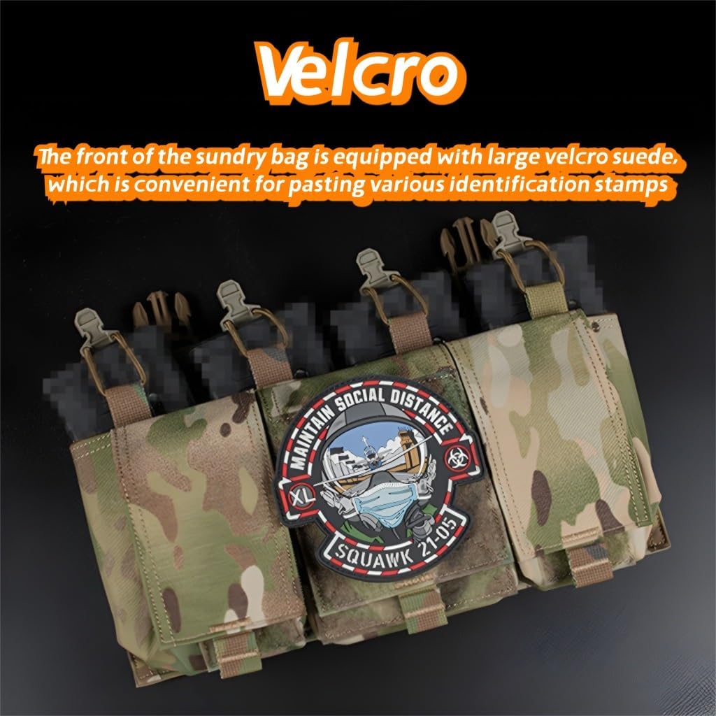 4-Cell 5.56 Quick Panel With 25mm Interrupt，3-Cell Utility Pouch, Nylon Tactical Gear For Team Activities, Wargames