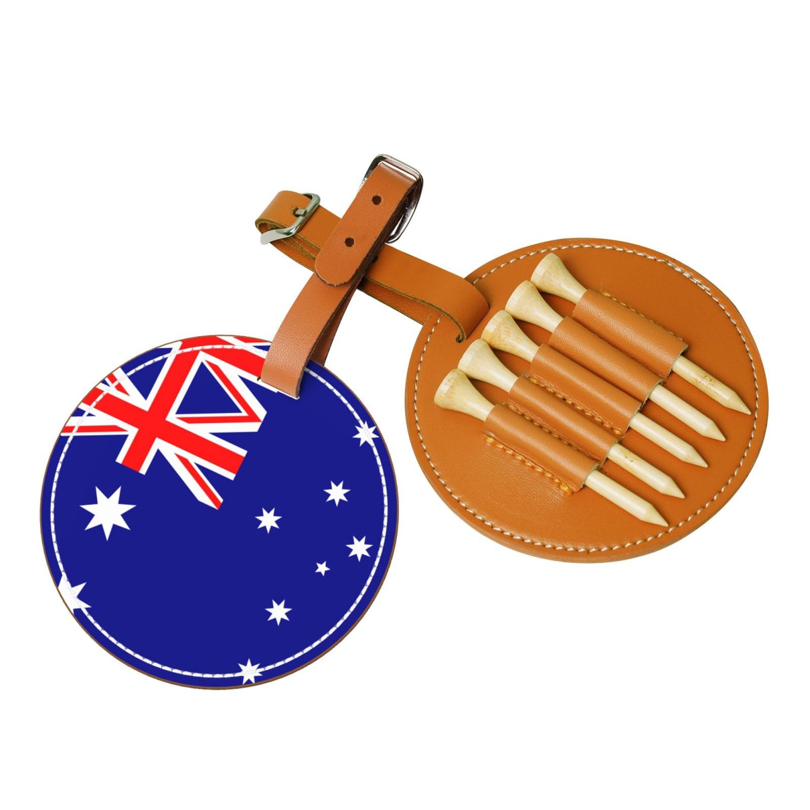 WXXWXD Australian flag Printed Golf Tee Storage Bag - Portable Storage, Easily Organize Tees