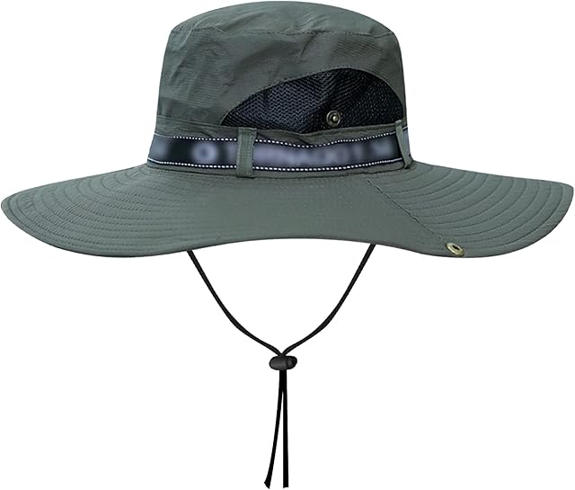 VidFair Fishing Hat Outdoor Men Women Protection Sun Hat Breathable Wide Brim with Face Neck Flap Cover for Backpacking Hiking Travel Camping Gardening & Boating