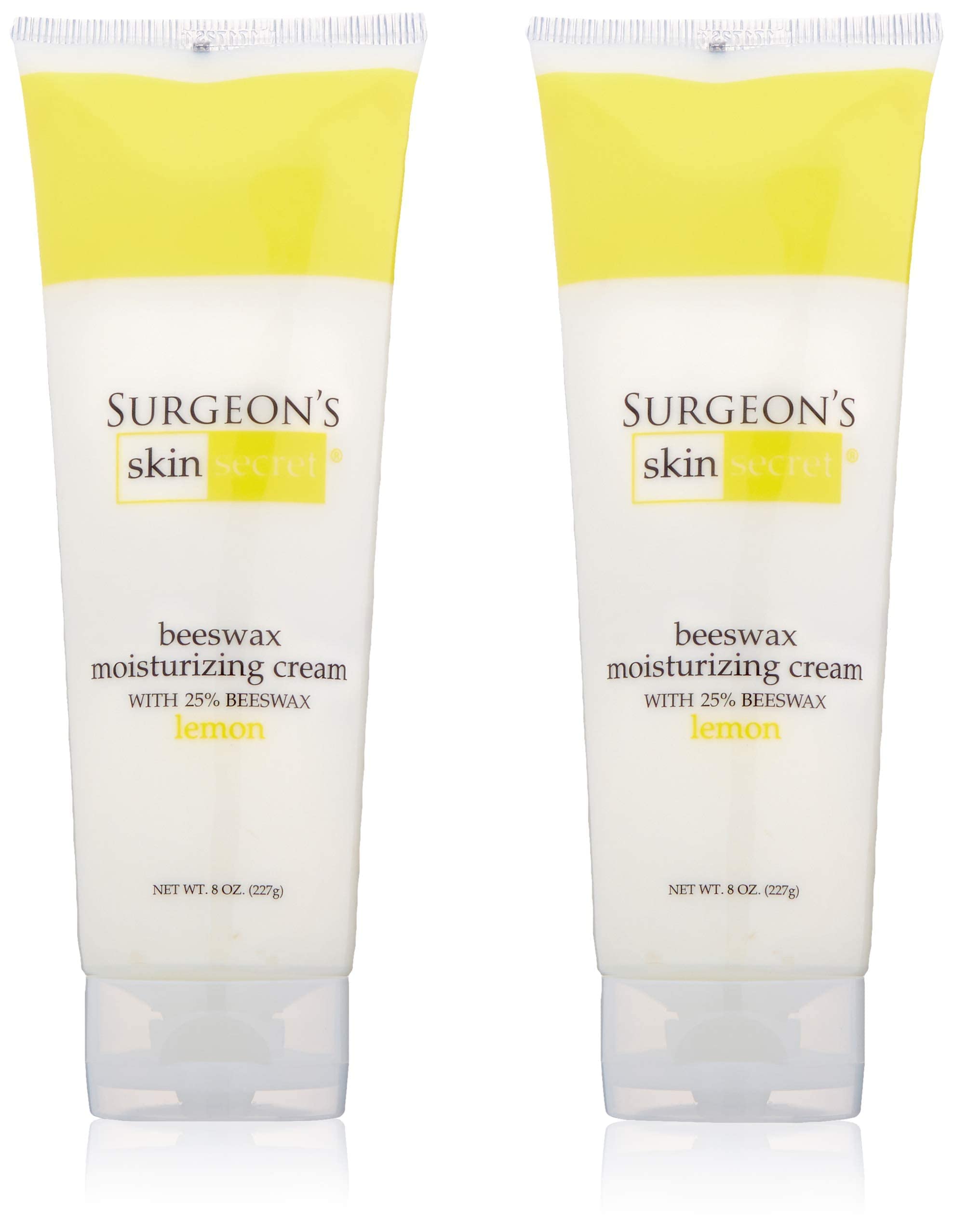 Surgeon's Skin Secret Beeswax Moisturizing Cream 8oz. Tube (2 Pack) - Lemon