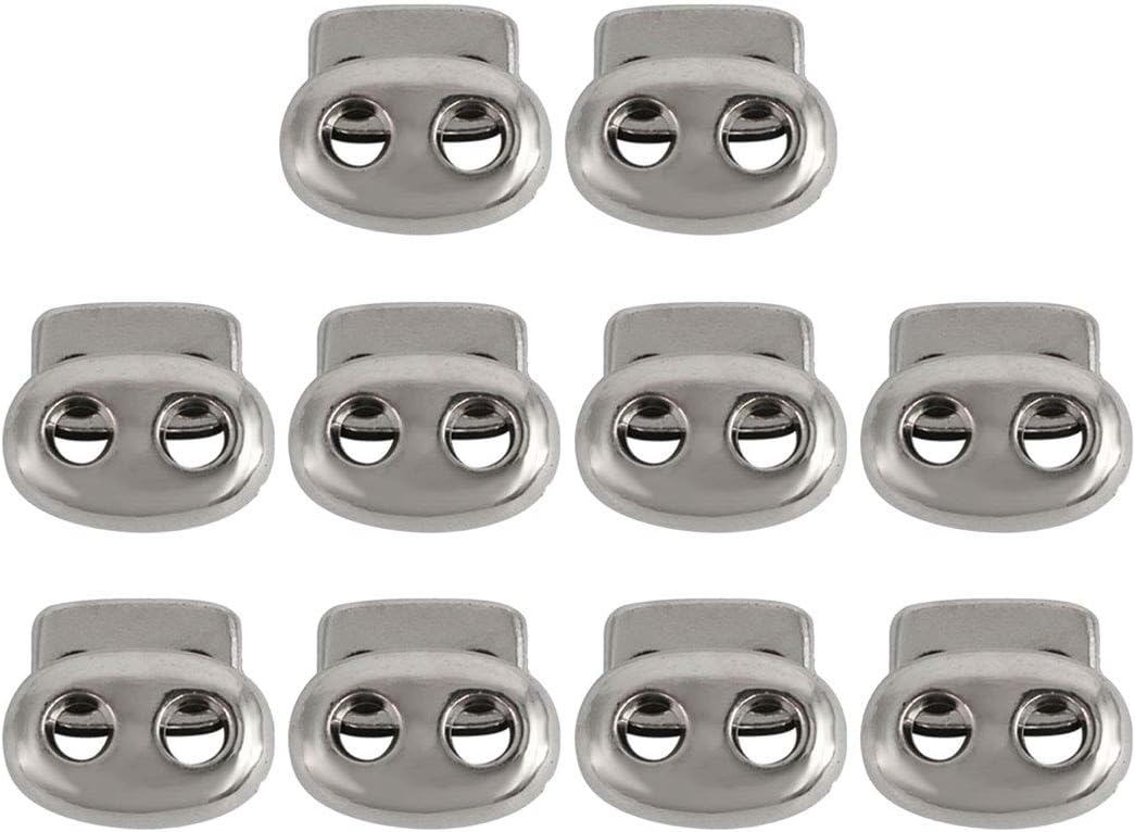 Sourcing Map 6Pcs Plastique Cordon Verrous Bouchons Embout Ressort Arrêt Simple Trou Bascule Attache Bouchons Corde Pour Cordons Serrage Lacets Chaussures Camping Sacs