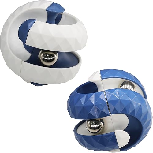 Paquete de 2 juguetes de bola órbita, novedosos juguetes para ansiedad, pista creativa, cubo infinito, bolas para aliviar el estrés, juguetes